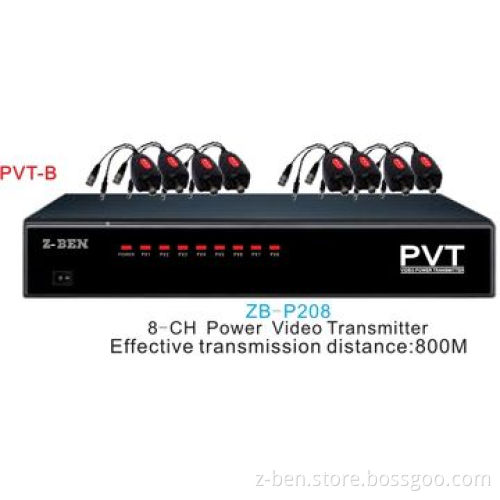 Video Balun with 8-channel Power Video Transmitter and 800m Effective Transmission Distance